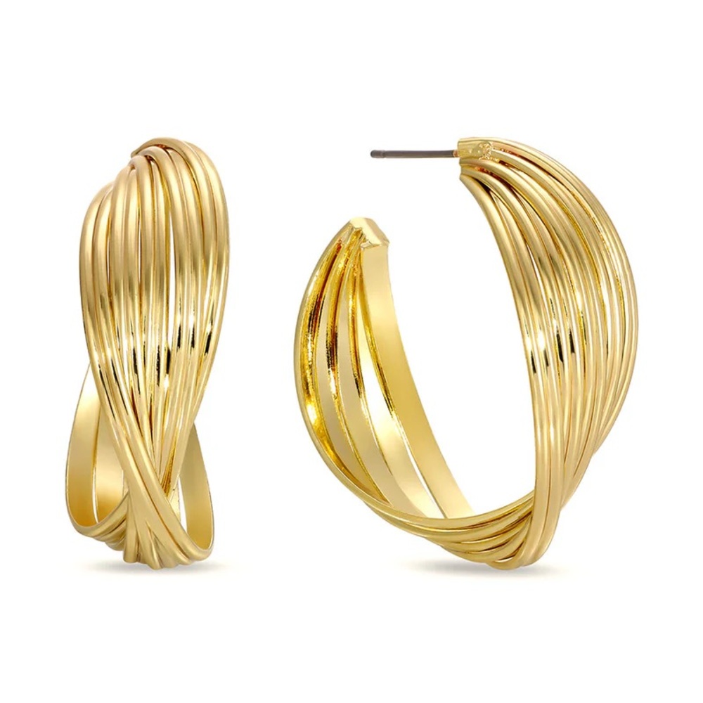 Elegant Gold Vintage Hoop Earrings